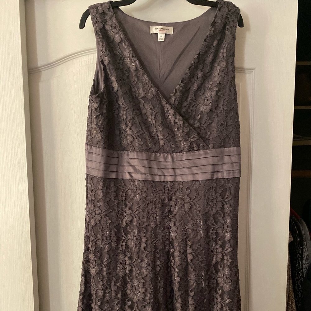 Isaac Mizrahi gray tank party dress Xl